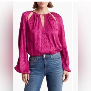 Veronica Beard Pink Paisley Blouse